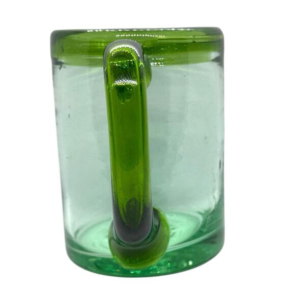 Vintage large recycled green and clear Mexican beer glass 20 fl. oz, - Picture 7 of 8